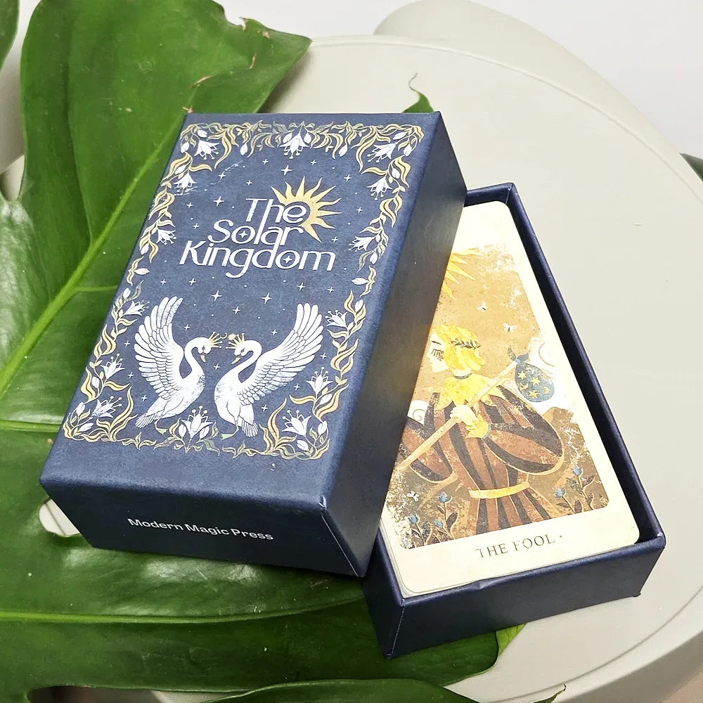 The Solar Kingdom Tarot – 86-Card English Edition (12x7 cm) Including 8 Special Sun and Moon Cards for Divination, Family Board Games, and Spiritual Prophecy
