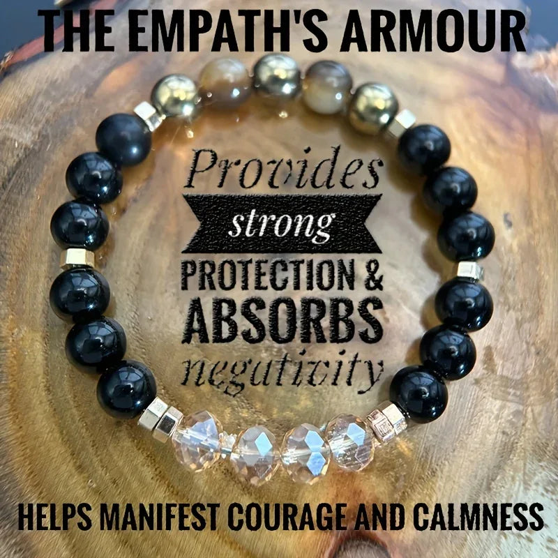 🛡️ Empath's Armor: High-Quality Stress Relief & Energy Protection Bracelet (Unisex)