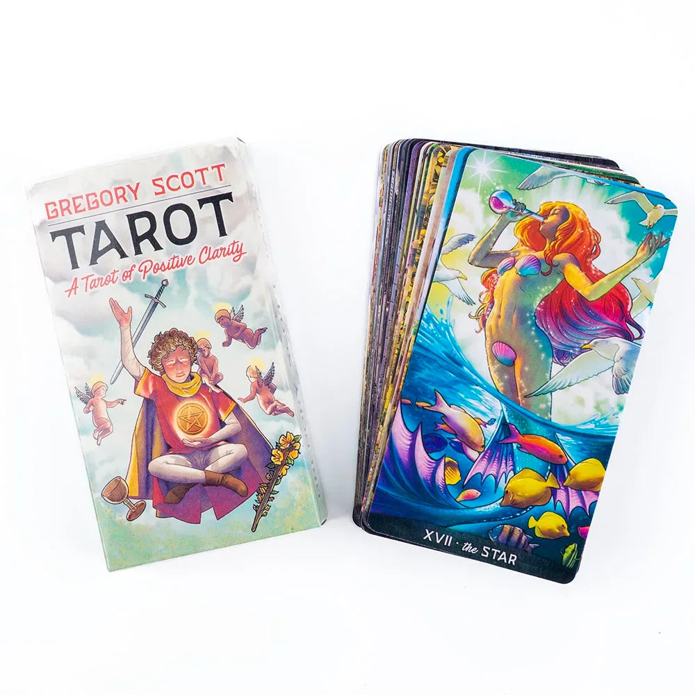 Hot Selling Gregory Scott Tarot Deck - 78 Cards for Beginners | English Visions, Puzzle & Family Party Game | Size: 11.1 × 6.1 cm