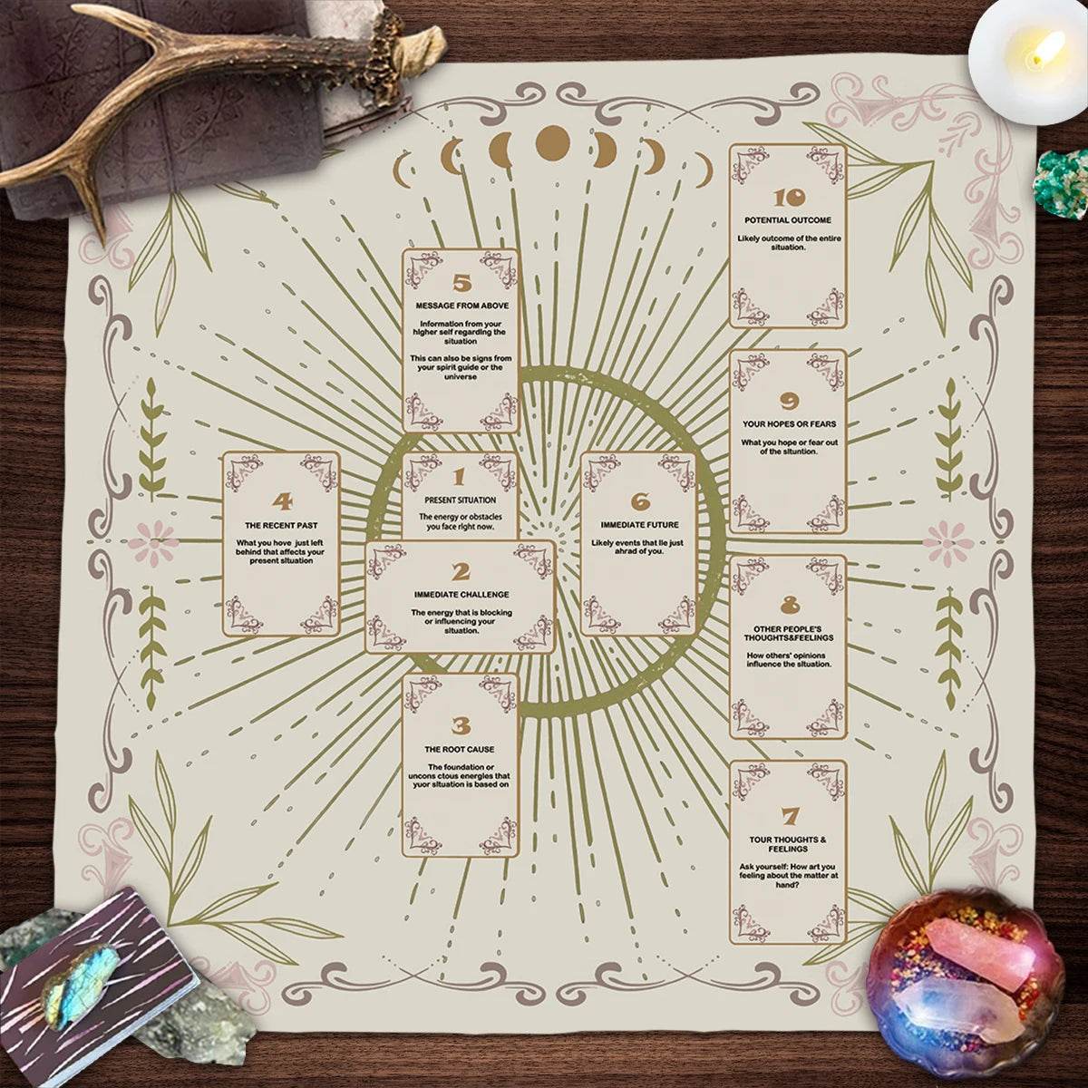 Celtic Cross Altar Cloth - Luxe Tarot Mat for Spiritual Practice