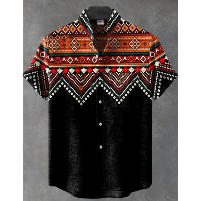 🏝️ The Tropical 3D Masterpiece: Men’s Premium Hawaiian Linen Shirt – High-Definition 3D Artistic Print, Short-Sleeve Casual Button-Down with Classic Lapel, and Ultra-Breathable Summer Fabric