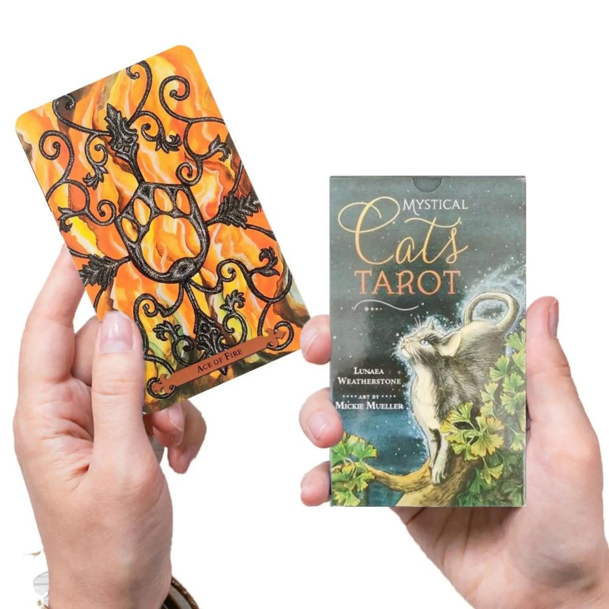 Mystical Cat Tarot – 78-Card English Deck | Cat-Themed Oracle Cards for Parent-Child Interaction and Party Games (12 x 7 cm)