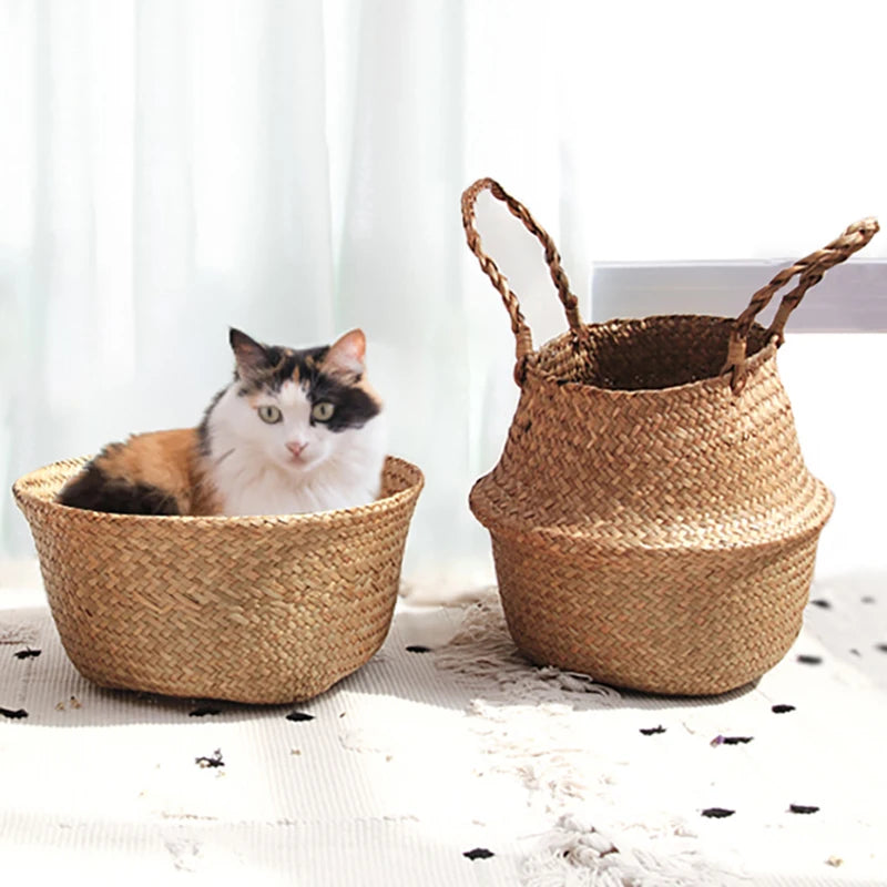 🌿 Natural Storage Baskets – Straw, Wicker, Rattan & Seagrass for Stylish Home & Garden Organization