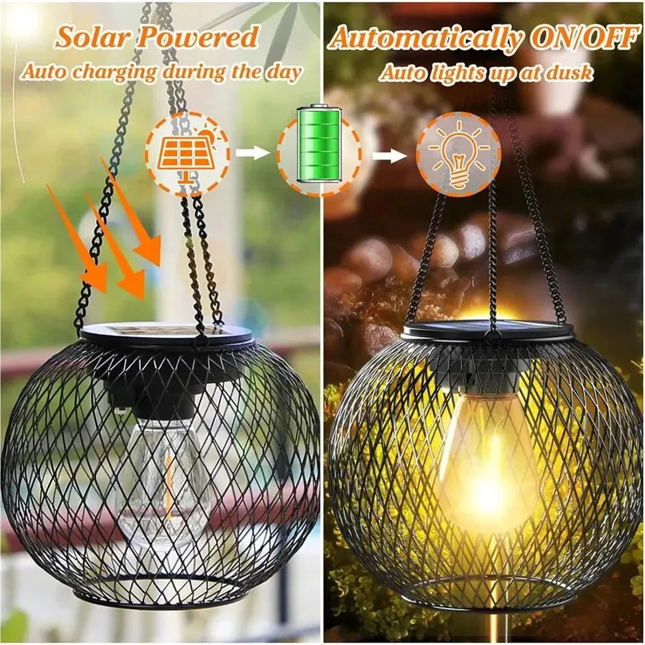 🌞 Solar Lantern Outdoor by Ortiny – Upgraded Waterproof Hanging Solar Light for Garden & Patio Décor | Free Shipping
