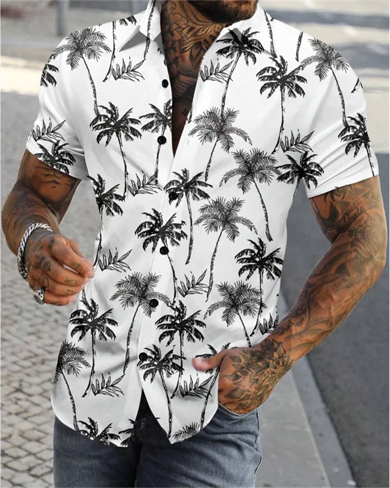 🎨 The Geometric 3D Block Masterpiece: Premium Men's Color-Block Hawaiian Shirt – High-Definition Digital Print, Breathable Short-Sleeve Button-Down, and Inclusive Oversized Silhouette (Up to 5XL)