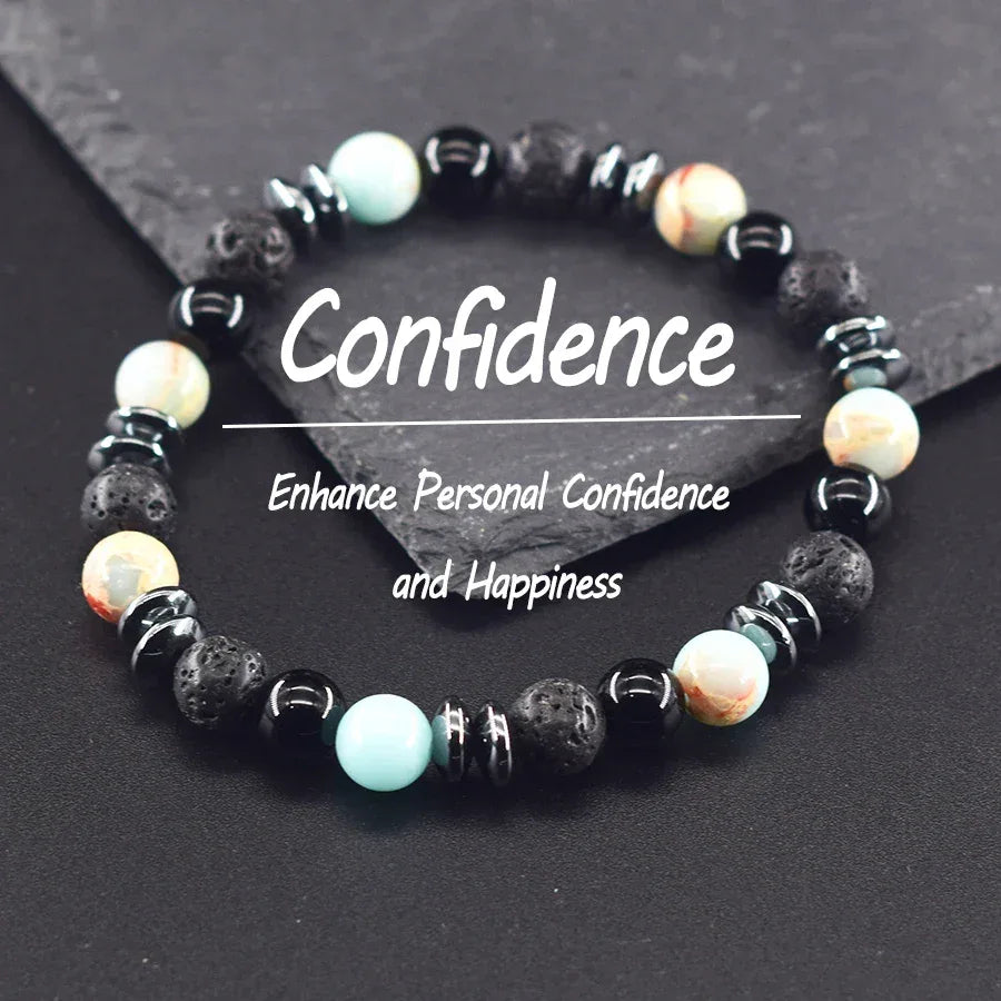 🌋 The "Mystic Earth" Diffuser Bracelet: Natural Labradorite & Volcanic Lava Stone for Balance & Protection 5 Shoushan 8 mm Beads
