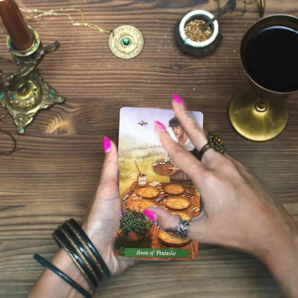 🌿 Thai Mystical Tarot Cards - Green Witch Oracle Deck for Women & Girls | English Edition