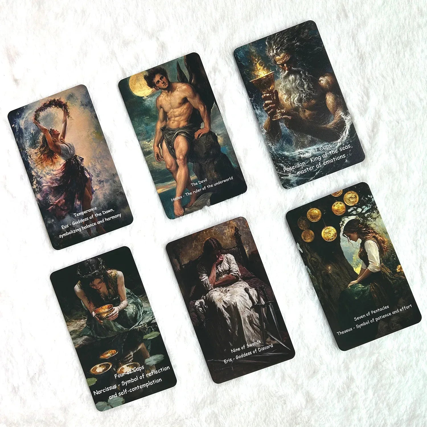🏺 Greek Mythology Tarot Deck – 78 Cards (70x120mm) | Classic Divination & Rune Board Game with Innovative Illustrations