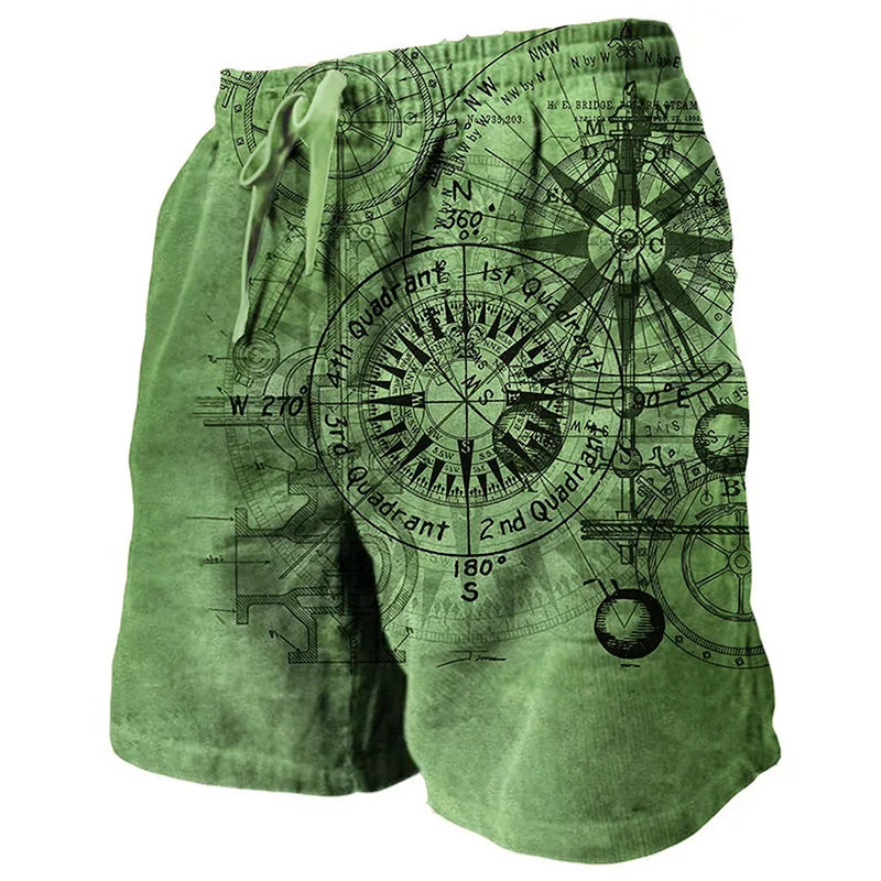 ☁️ The 3D Terry-Luxe Masterpiece: Premium Men's Casual Graphic Shorts – High-Definition Digital Print, Ultra-Soft Breathable Micro-Terry Fabric, and Mid-Rise Elastic Drawstring Waist (Daily & Holiday Ready)