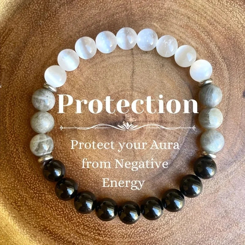🧿 Lucky Evil Eye Natural Stone Beaded Bracelet – Turkish Protection Amulet | Unisex Jewelry for Yoga, Spirituality & Friendship Gifts protection