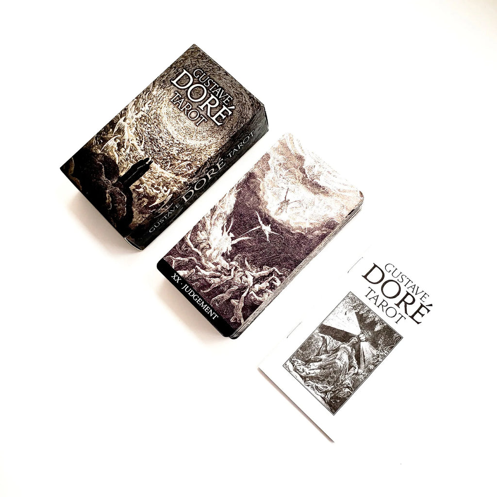 🎴Gustave Doré Tarot Deck – 78-Card Black & White Masterpiece for Spiritual Divination and Fun Family Board Game