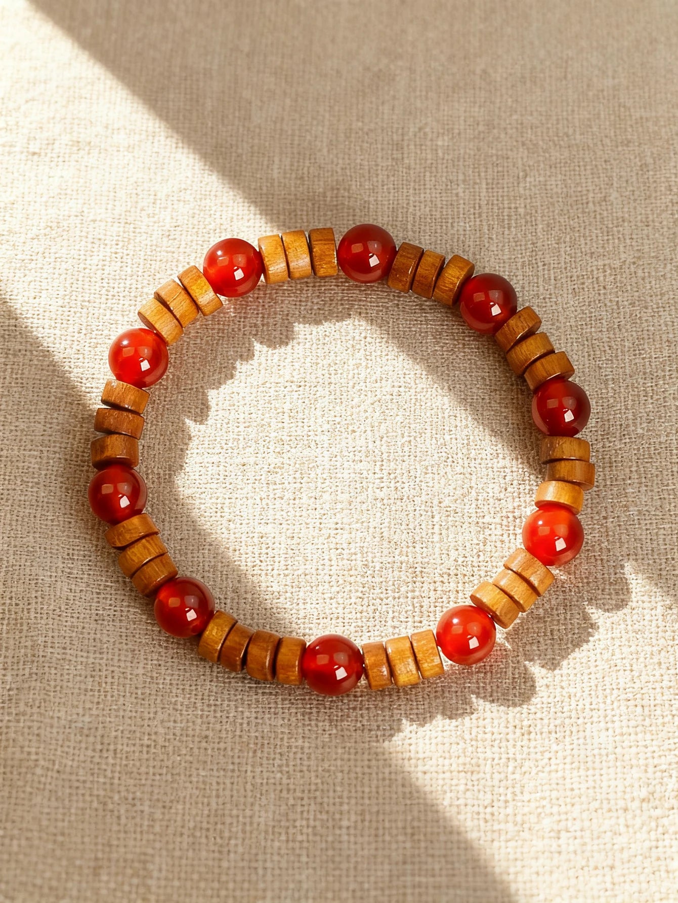 ✨ Natural Volcanic Stone Bracelet for Men – Light Blue Lava Beads & Handmade Retro Wood Beads – Vigour, Protection & Calmness Jewelry 9