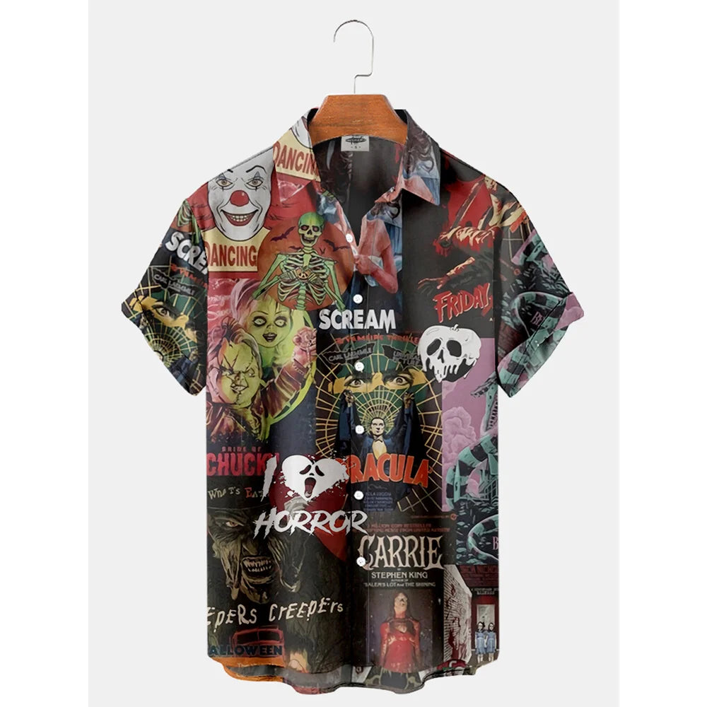 ✨ The Timeless Icon Edition: Premium Men’s Retro Character Graphic Shirt – High-Definition Vintage Animation Art, Couples' Matching Halloween Style, Breathable Quick-Dry Hawaiian Beach Shirt, and Sophisticated Urban-Holiday Short-Sleeve (XS-5XL) CS2024TGBA2787