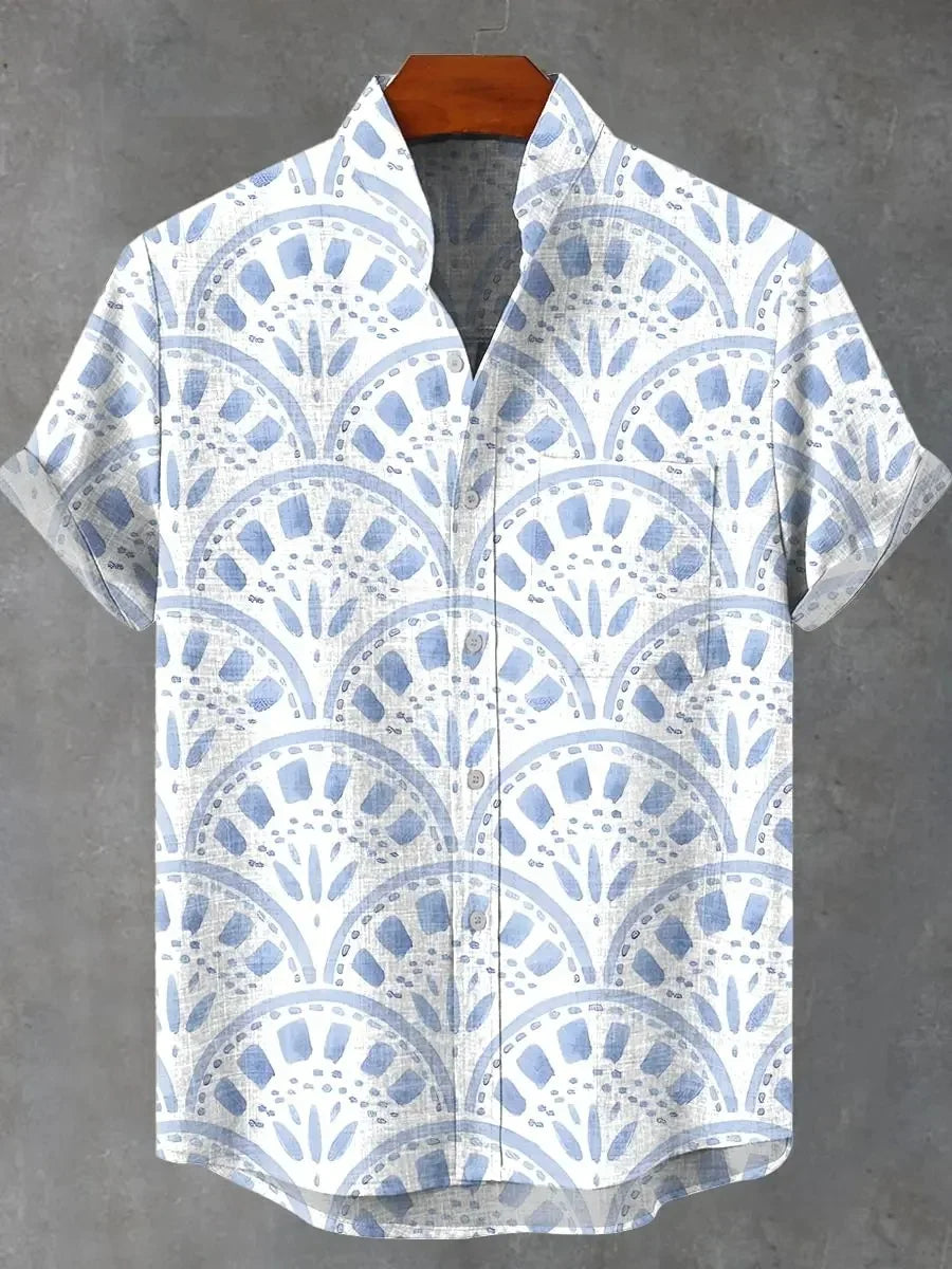 🎉 The Chromatic Horizon 3D Masterpiece: Best-Selling Men's Designer Hawaiian Shirt – High-Definition Multi-Color Print, Breathable Premium Linen-Blend, and Sophisticated Outdoor Party Silhouette DXYM-OL12