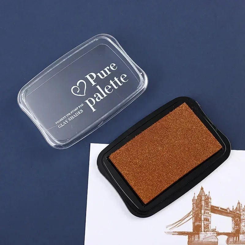🔤 Wooden Alphabet Letter Stamps Set – Vintage Uppercase & Lowercase Rubber Stamps with DIY Self Ink Pad | Perfect for Diary, Album, Handmade Art & Craft