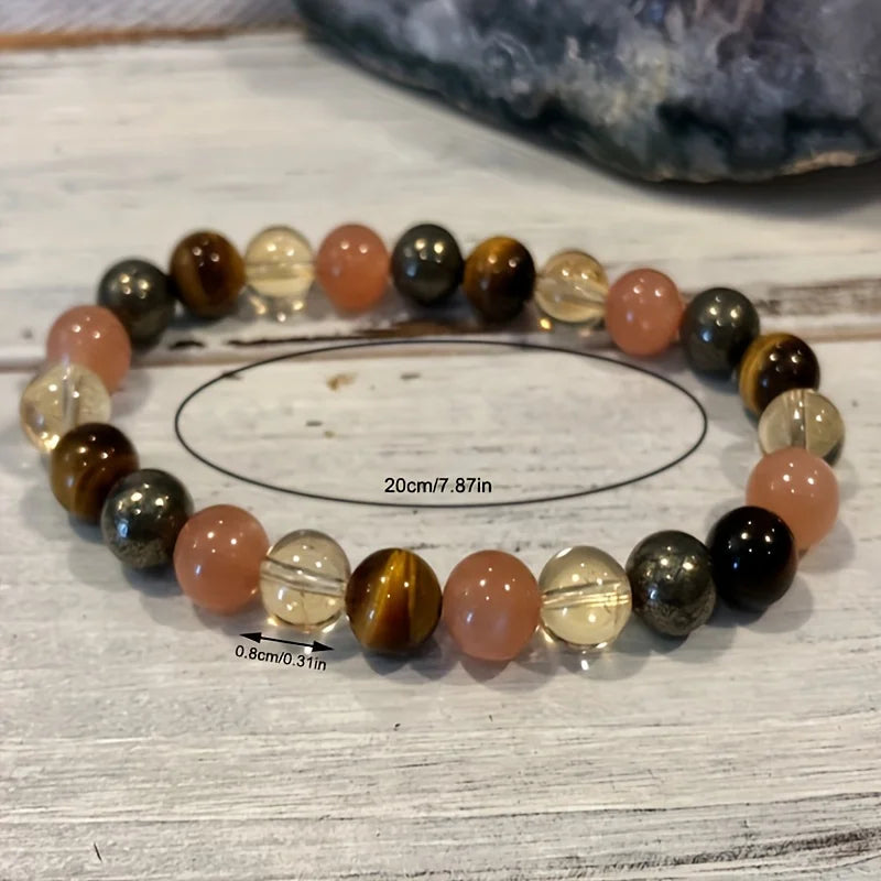 ✨ Boho Multicolor Stone Bead Patchwork Bracelet – Perfect Jewelry Gift for Free-Spirited Style