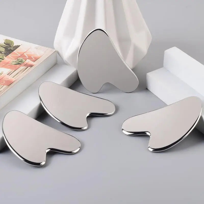 Stainless Steel Gua Sha Scraper Massager – Manual Facial & Body Guasha Tool for Muscle Relief, Lymphatic Drainage, and Skin Care﻿