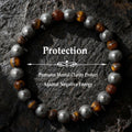 ✨ Elegant Winter Jewelry – Black and Yellow Tiger's Eye with Hematite Bead Bracelet – Perfect Gift for Husband for Daily Style