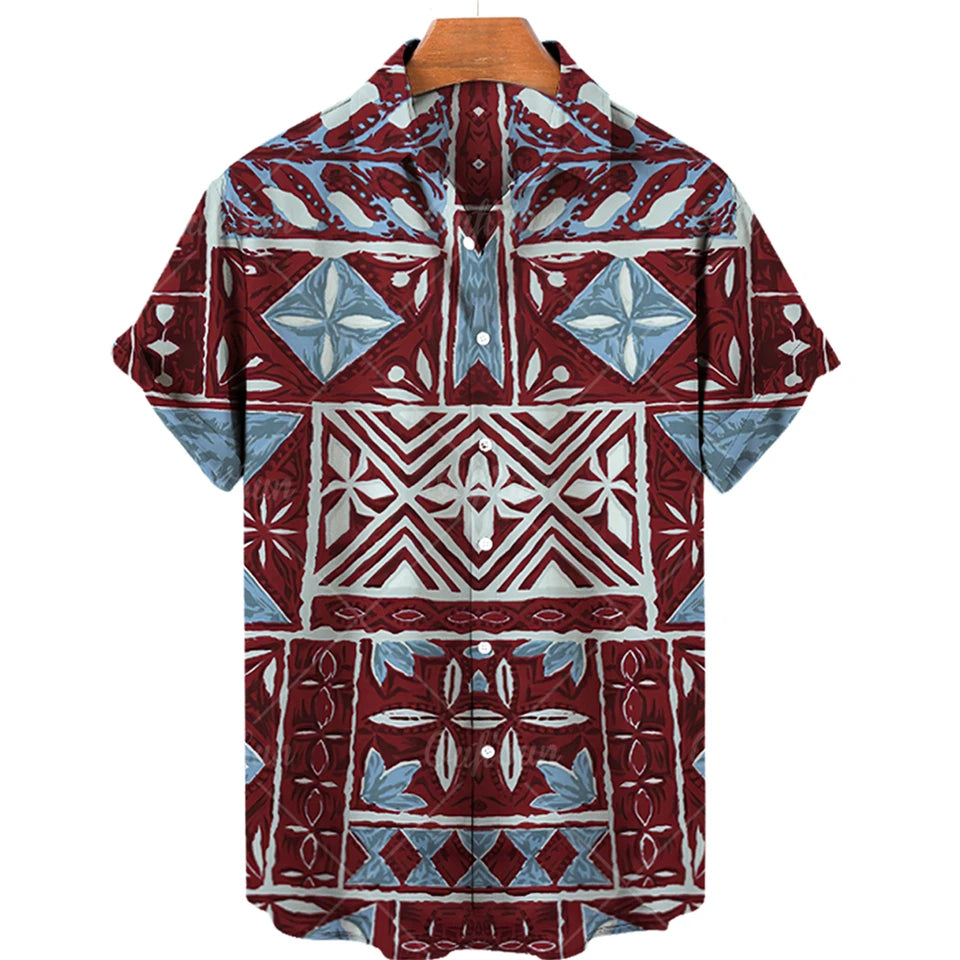 🏝️ The Dasan Majestic Edition: Ultra-Luxury Men’s High-End Hawaiian Shirt – High-Definition Floral & Ethnic Graphic Print, Premium Cooling Performance Fabric, and Sophisticated Resort-Luxe Button-Down