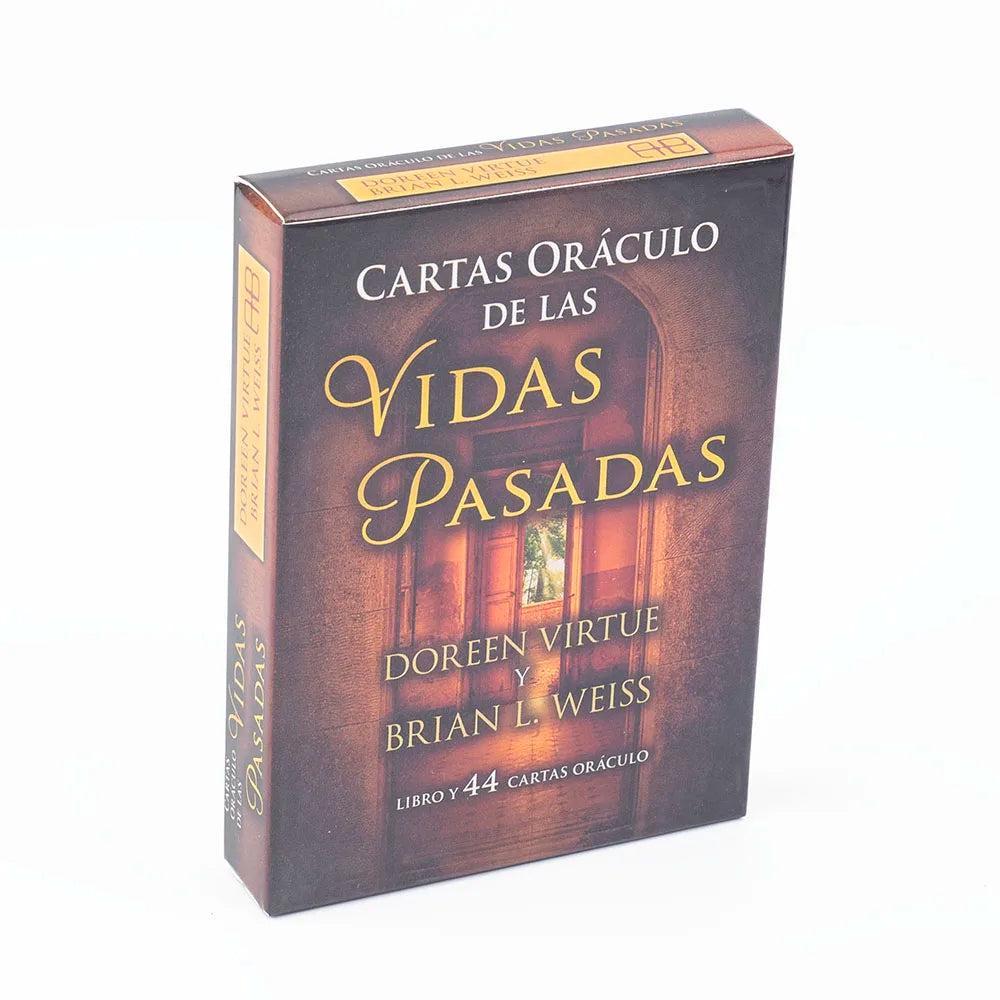 💗 Past Life Oracle Cards – 44-Card Spanish Tarot Deck for Divination & Fortune Telling