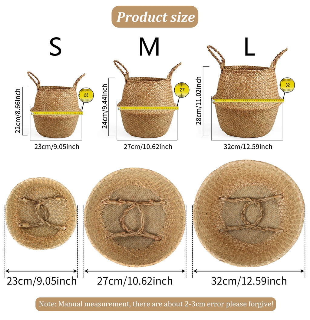 🌿 Natural Storage Baskets – Straw, Wicker, Rattan & Seagrass for Stylish Home & Garden Organization