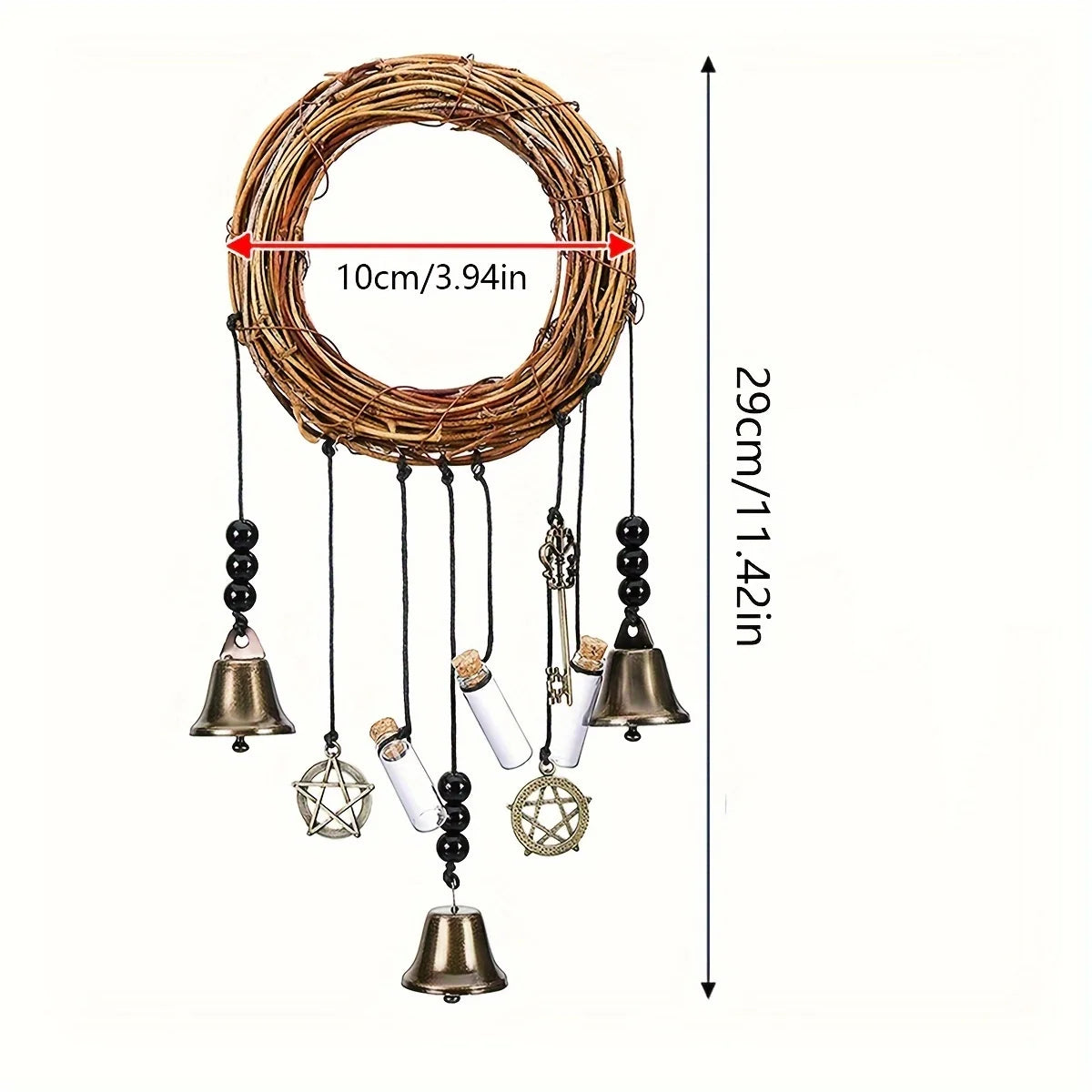 🔔 Vintage Bell Pendant – Home Décor Charm & Door Knob Ornament | Hobbyist Craft & Gift | Free Shipping