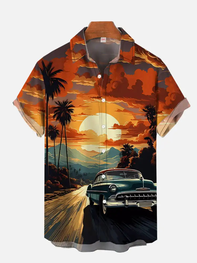 🎸 The Golden Era Edition: Premium Men’s 1970s-1980s Retro Pin-Up Hawaiian Shirt – High-Definition Vintage Poster Graphic, Classic Muscle Car & Cowgirl Aesthetic, Breathable Harajuku Streetwear, and Sophisticated Urban-Holiday Short-Sleeve (S-5XL) CSZHD20242215H