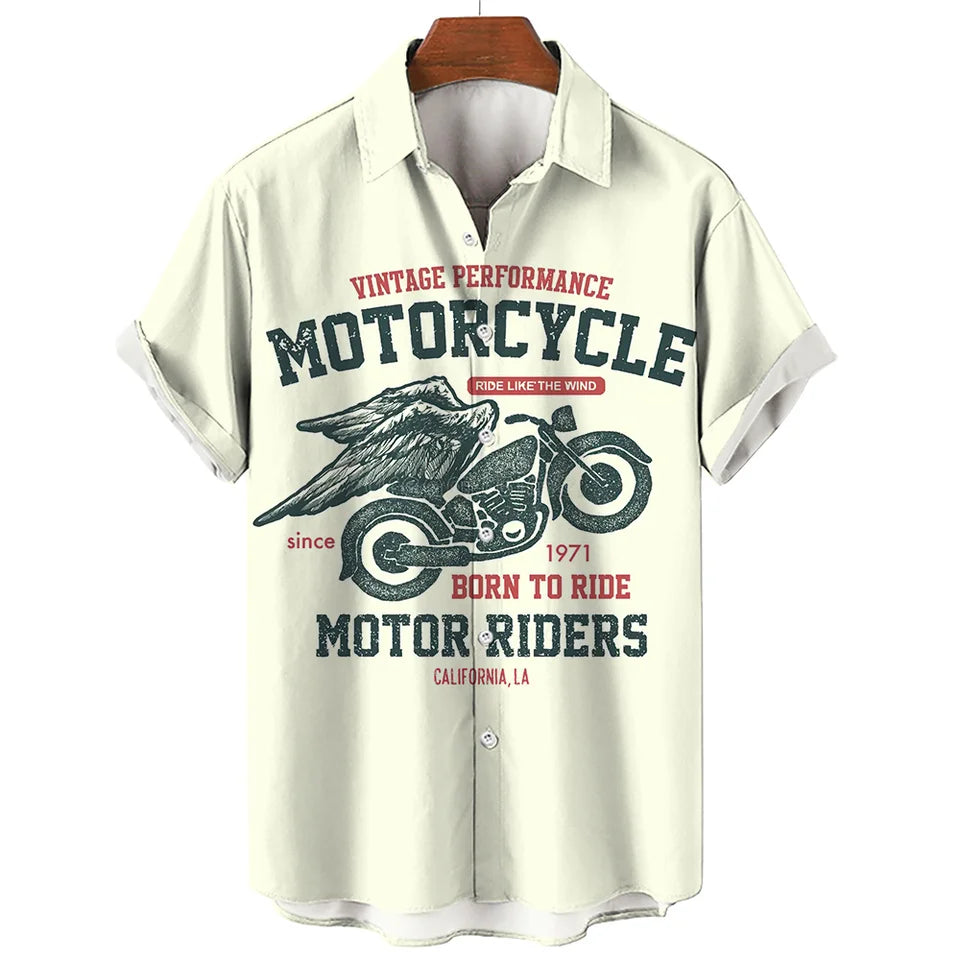 🏍️ The 1971 Moto-Legend Edition: Premium Men’s Vintage Motorcycle Graphic Shirt – High-Definition 3D Heritage Biker Print, Breathable Summer Performance Fabric, and Sophisticated Urban-Retro Short-Sleeve Tee (S-5XL)