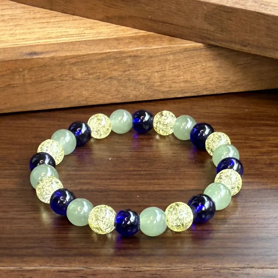 ✨ Bohemian Style Natural Stone Bead Bracelet – Symbol of Wealth, Good Luck & Happiness – Ideal Everyday Accessory
