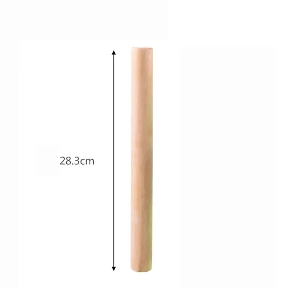Portable Natural Wooden Rolling Pin – Solid Beech Dough Roller for Cooking & Baking, Non-stick & Durable Kitchen Tool (Multiple Sizes)﻿ 28.3cm