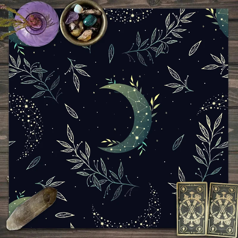 🌟🌙Mystic Star Moon Tablecloth | Bohemian-Style Table Decor & Accessories – Perfect for Tarot Party Table Setting YLB-5
