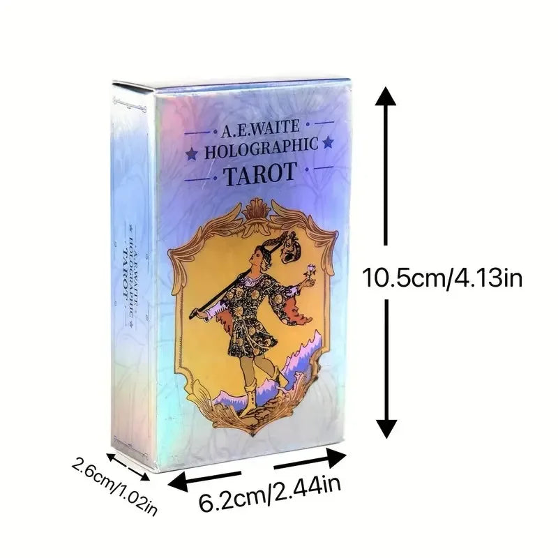 🔮 Classic Holographic Waite Tarot Card Deck – 78 Flash Cards for Divination, Beginners & Collectors | Free Shipping
