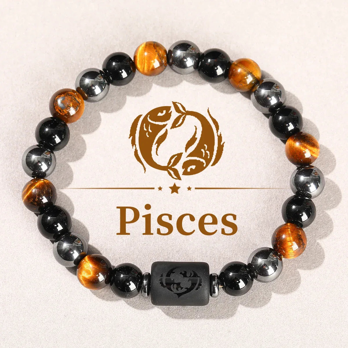 🌌 The "Cosmic Identity" Zodiac Bracelet: 12 Constellation Natural Stone Bangle for Men & Women 2.19-3.20