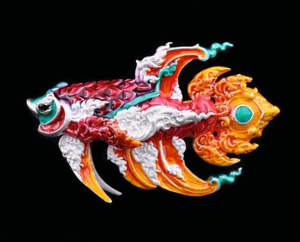 Ultimate Betta Fish Charm for Prosperity and Spiritual Protection by Luang Pu Yun