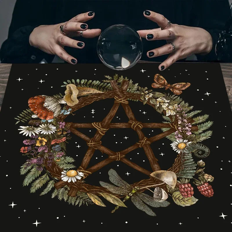 🃏Waterproof Tarot Altar Tablecloth – Stain-Resistant, Machine Washable Tarot Reading Cloth for Divination, Meditation & Spiritual Home Decor