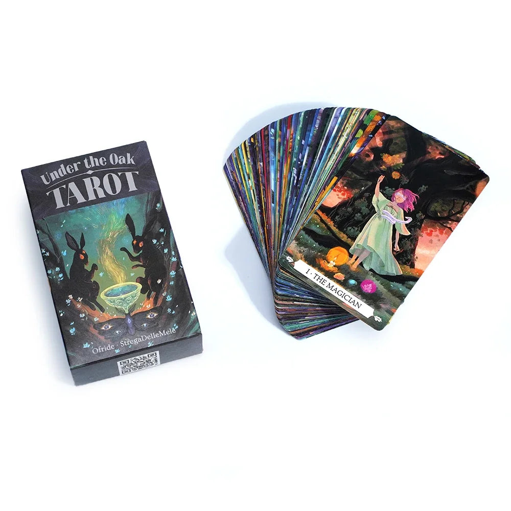 🌳 Under The Oak Tarot Deck – 79 Cards | English Multilingual Edition | Unique Narrative Divination & Board Game