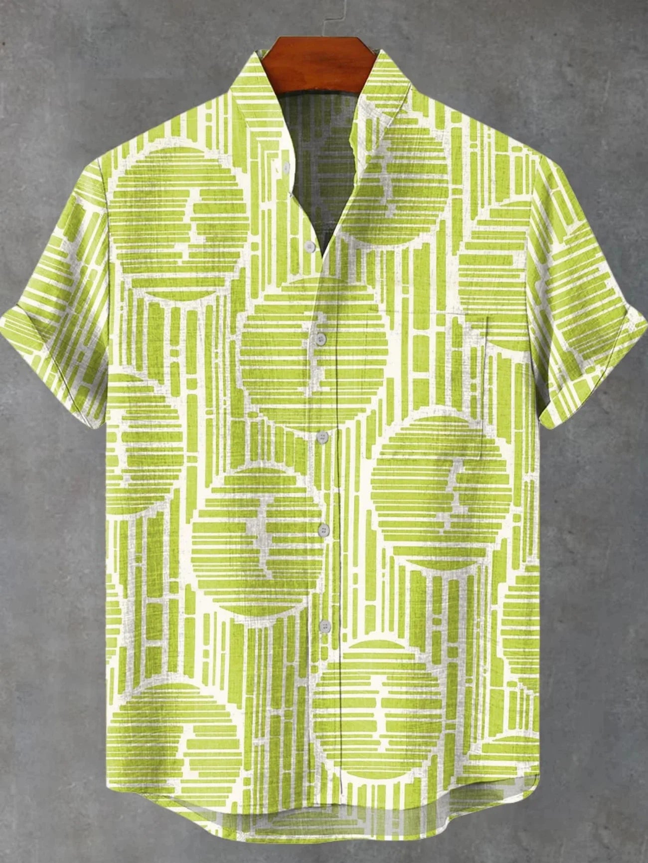 🌿 The Ethno-Luxe Heritage Linen Shirt: Premium Men's Casual Short-Sleeve Top – High-Definition Ethnic Artistic Print, Breathable Organic Cotton-Linen Fabric, and Sophisticated Button-Down Tailoring YHBKYF14