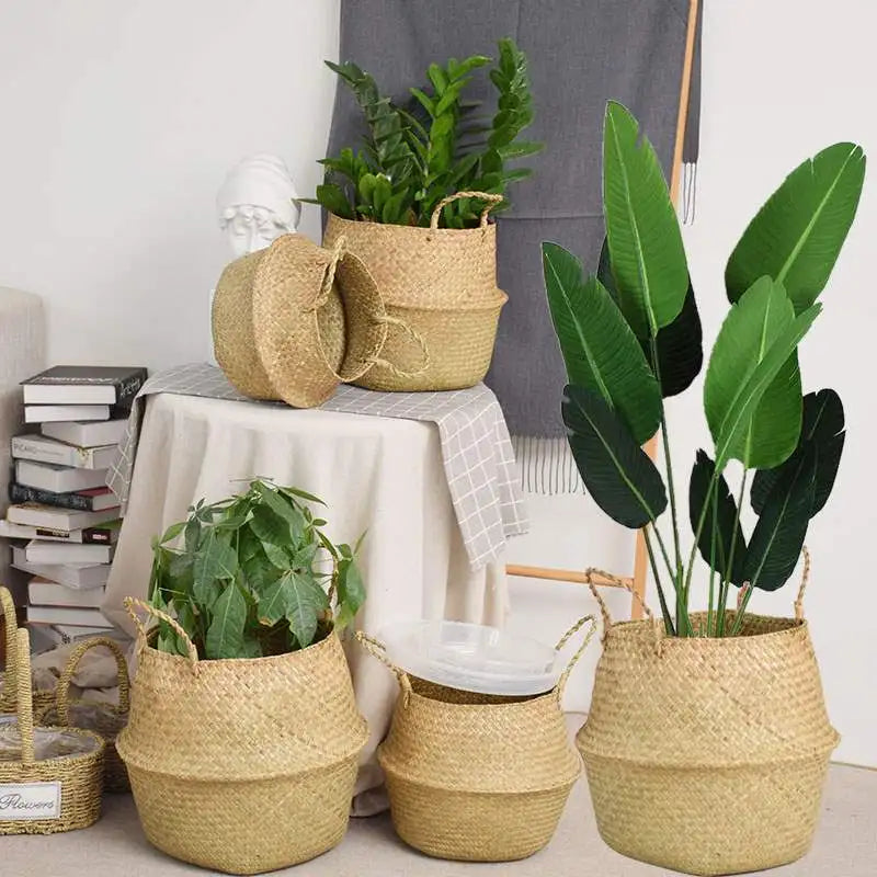 🌿 Natural Storage Baskets – Straw, Wicker, Rattan & Seagrass for Stylish Home & Garden Organization