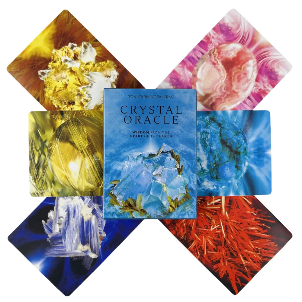 Crystal Oracle Cards – 44 2nd Edition Full-Color Deck with 84-Page Guidebook for Spiritual Healing and Divination
