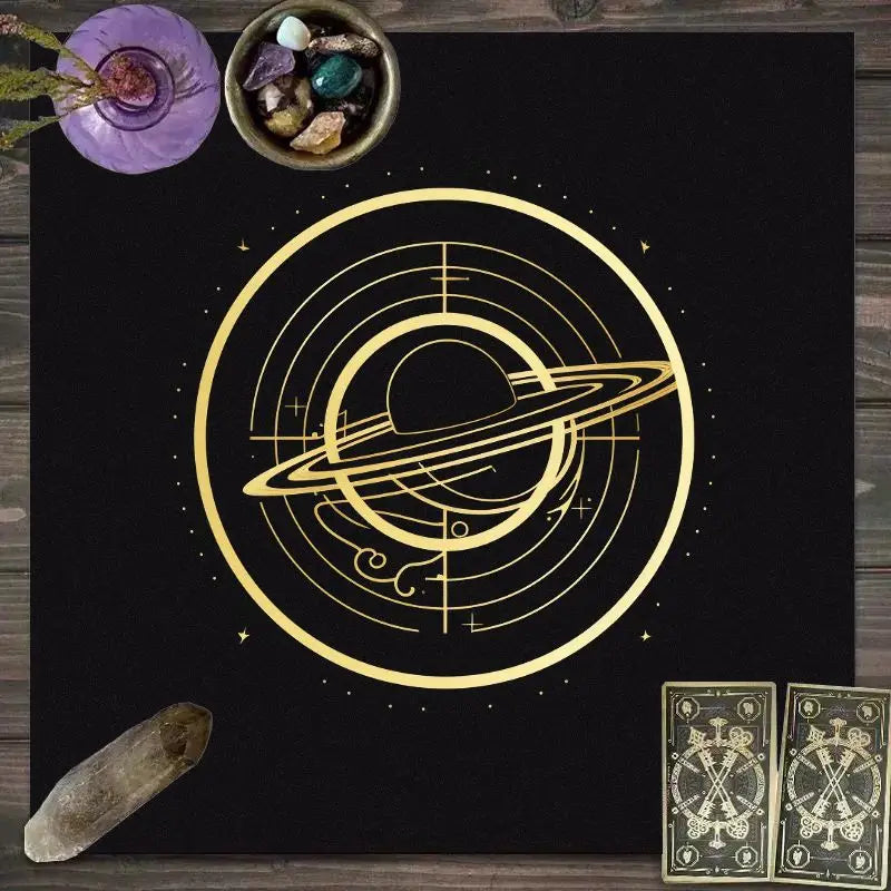 🃏 Sun & Moon Astrology Tarot Tablecloth – Celestial Witchy Altar Cloth for Tarot Readings, Divination & Mystic Home Decor YLB-673