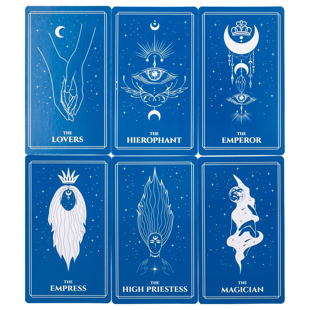 🌌 Celestial Tarot Deck – 78 Cards Divination Edition Cosmic & Celestial Themed Compact 10.3 x 6 cm Board Game & Intuitive Readings