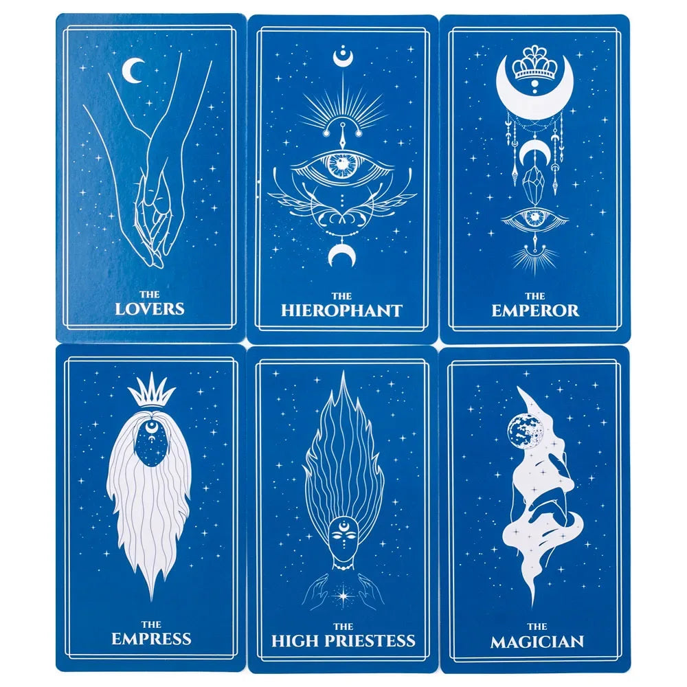 ✨ Celestial Tarot Deck – 78 Cards | Cosmic & Mystical Divination Deck | Zodiac & Astrology Inspired | Compact 10.3 x 6 cm Size | Board Game & Meditation Use | English Guidebook Included