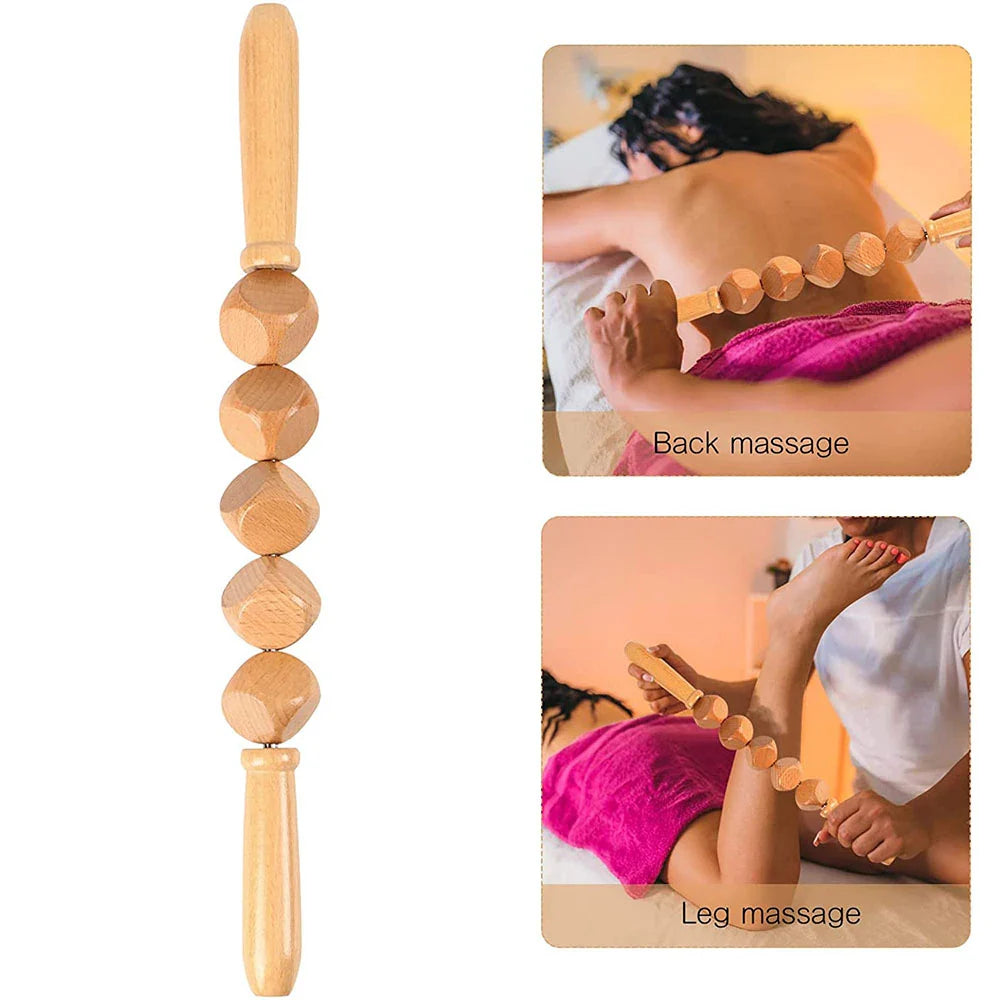 Wood Therapy Fascia Release Massage Tools – Wooden Massage Brush & Gua Sha Body Sculpting Tool for Smooth Meridians and Deep Tissue Relief﻿