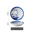 🍥 Japanese Style Ceramic Dessert Sauce Dish – Creative Cute Cartoon Lucky Cat Pattern | Water Drop Shape Fruit &amp; Sushi Plates | Free Shipping 2x10cm B