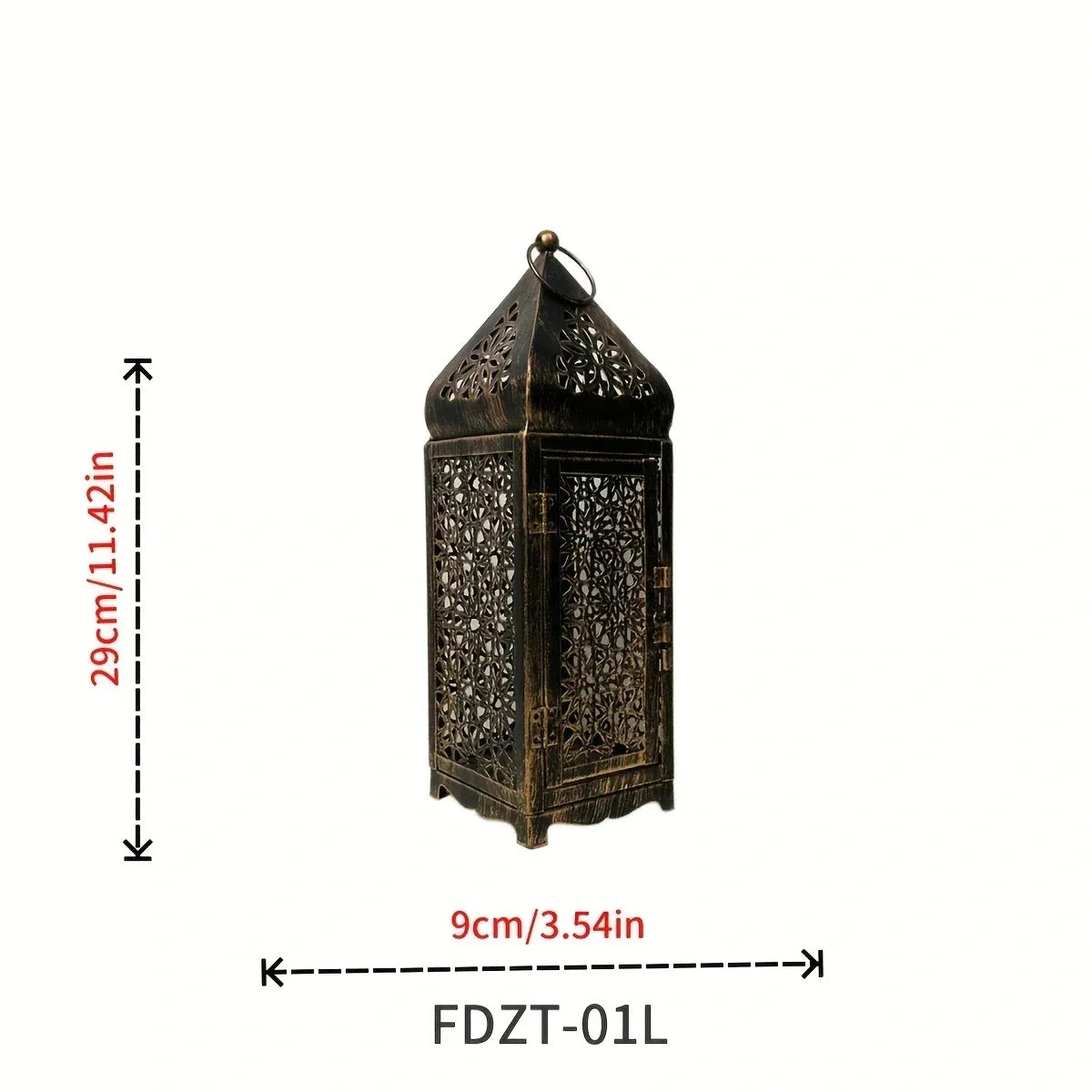 🌟 Middle East Arab Metal Vintage Wind Lantern – Elegant Tabletop Candle Holder for Home Décor | Free Shipping FDZT-01L