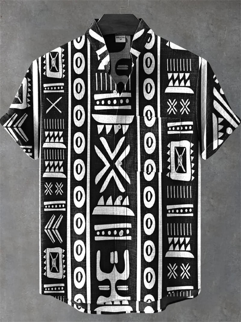 🌊 The Zen-Wave Symmetry Edition: Premium Men’s 3D Graphic Linen Shirt – High-Definition Symmetrical Wave Print, Breathable Organic Cotton-Linen Blend, and Sophisticated Modern-Fit Summer Button-Down FS243