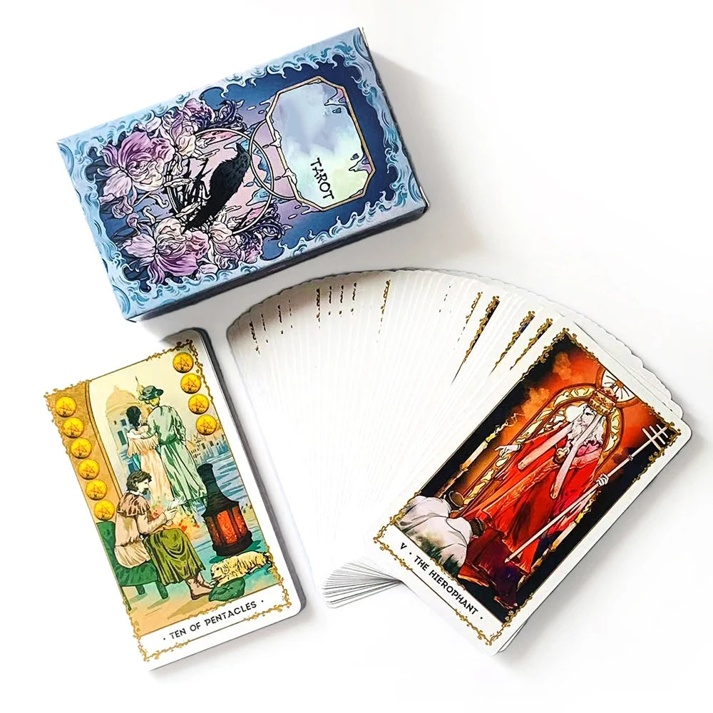 🔥 Hot-selling Tarot Cards | English Version Mysterious Divination Card Game – Fun Holiday Party Game for Family & Friends