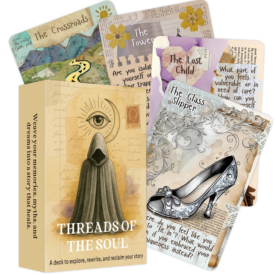 Threads of The Soul Oracle Deck (50 Exquisite Cards) - Journaling Prompt & Self Reflection Edition for Personal Growth, Healing, Story Reclamation & Intuitive Guidance