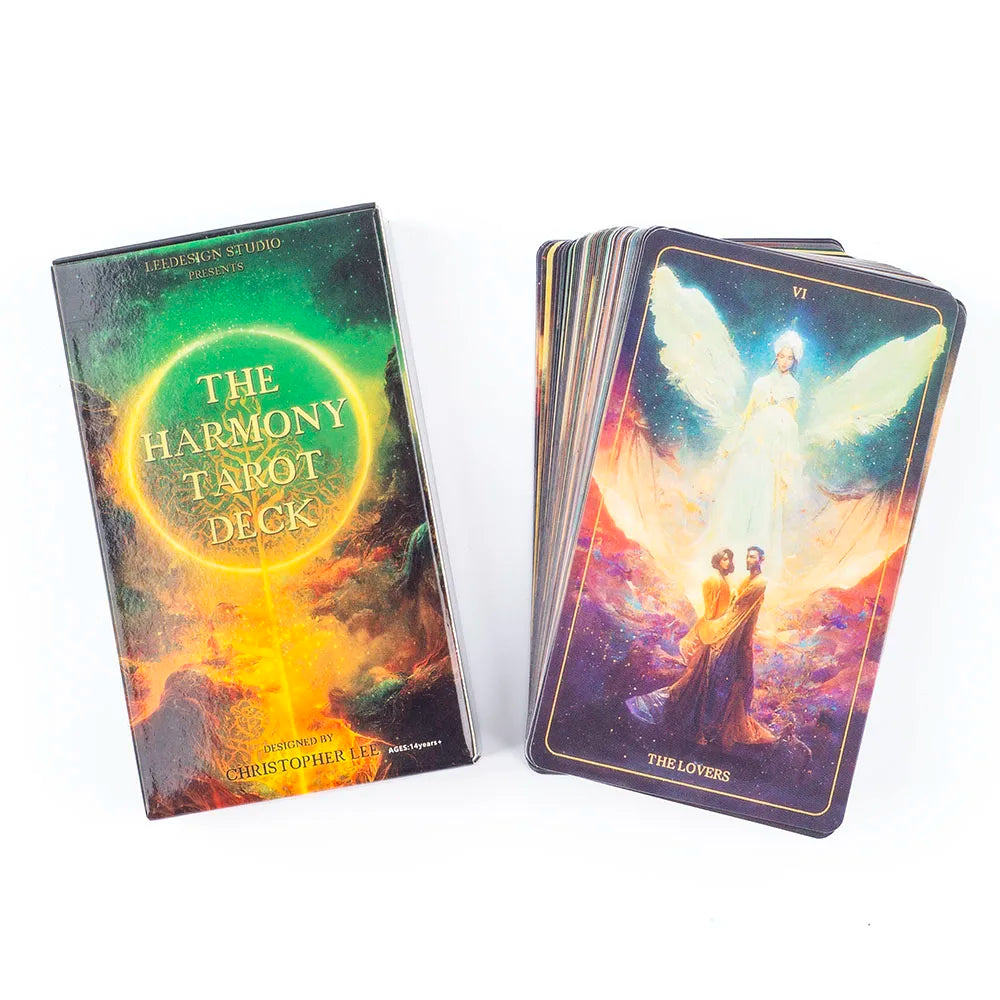 The Harmony Tarot Deck – 78-Card English Visions Divination Edition (10.3x6 cm) for Family Board Games and Spiritual Prophecy