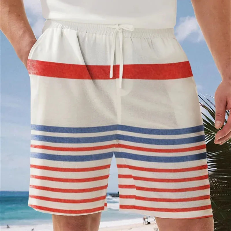 🏁 The Geometric Terry-Luxe Masterpiece: Premium Men's 3D Plaid Graphic Shorts – High-Definition Digital Print, Ultra-Soft Breathable Terry Fabric, and Mid-Rise Elastic Drawstring Waist (Daily & Beach Ready)